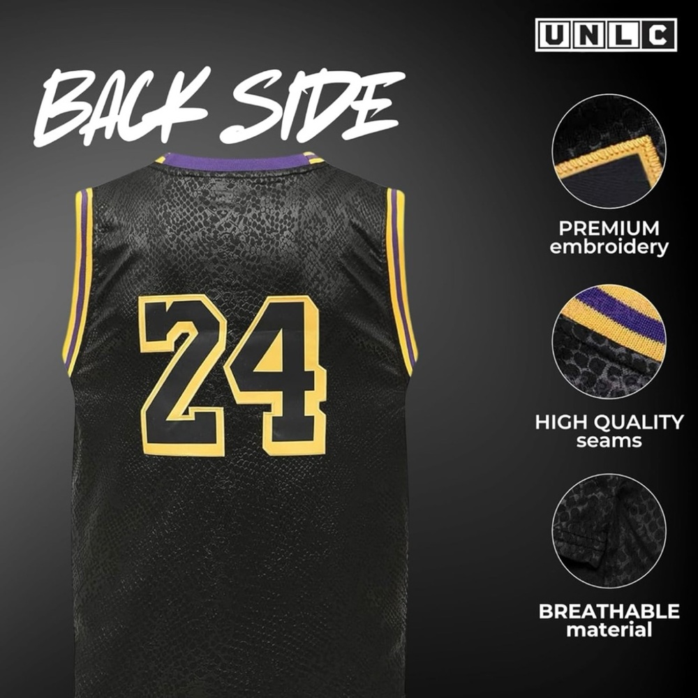 Kobe Bryant Black Mamba Kids Jersey NWT - Picture 2 of 4